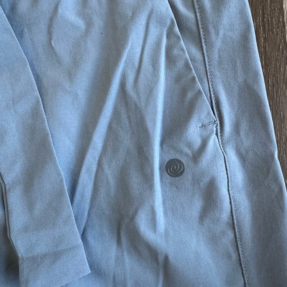 Apana Paper Bag High Waist Belted Pants.  Women’s size large. Blue in color. - Picture 3 of 7